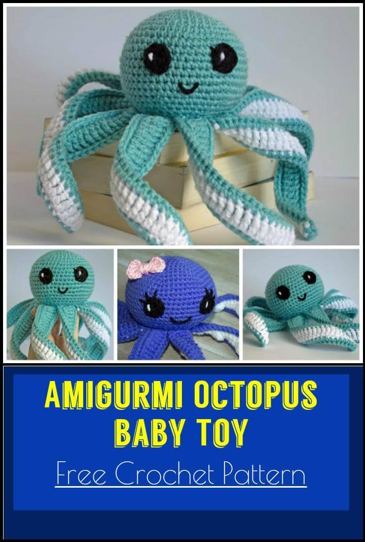 Amigurmi Octopus baby Toy Free Crochet Pattern